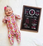 Baby Monthly Milestone Chalkboard Frame