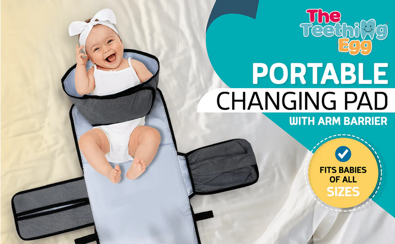 Portable Diaper Changing Pad with Clean Hands Barrier